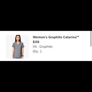 FIGS Graphite Catarina Scrub Top